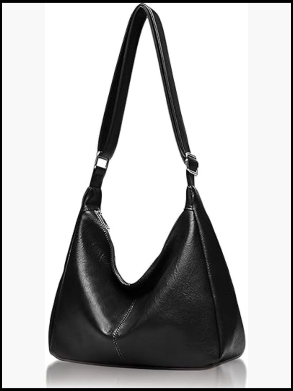 Slouchy Hobo Bag Soft Vegan Leather Crossbody Purse Stylish Everyday Handbag